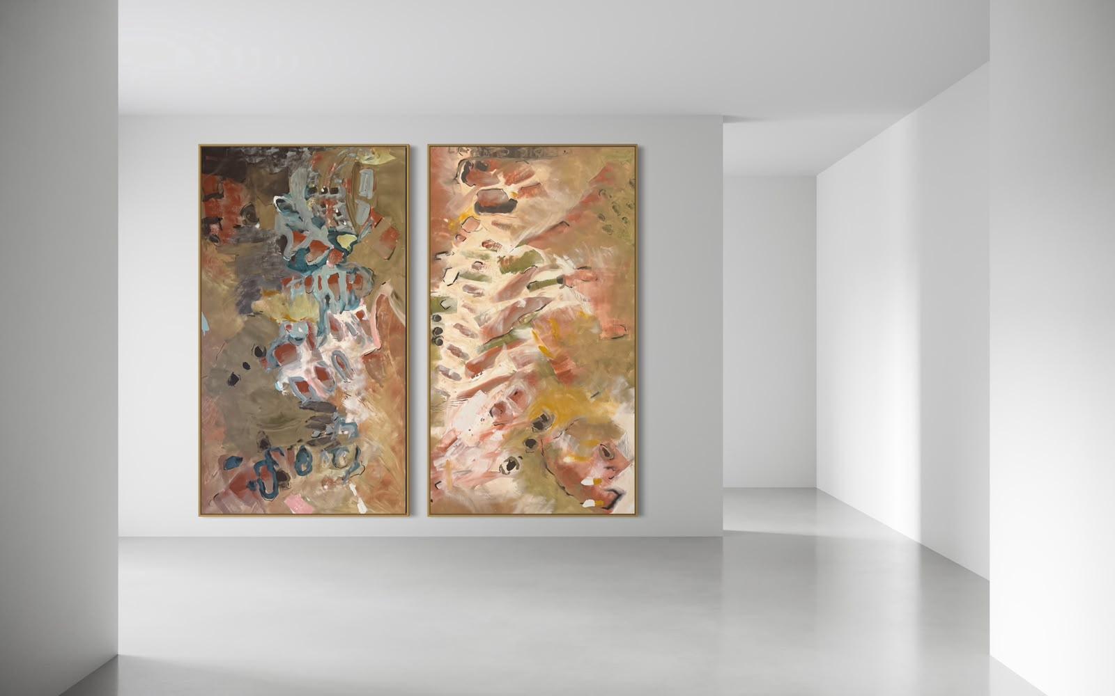 Clay & Sky (Diptych) by Hayley Lombard