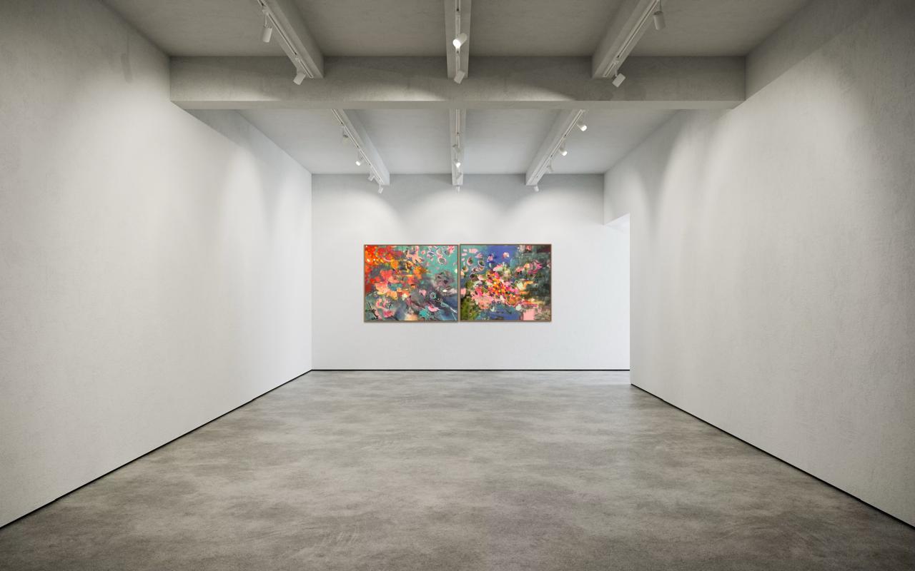 Colour Crush diptych by Hayley Lombard